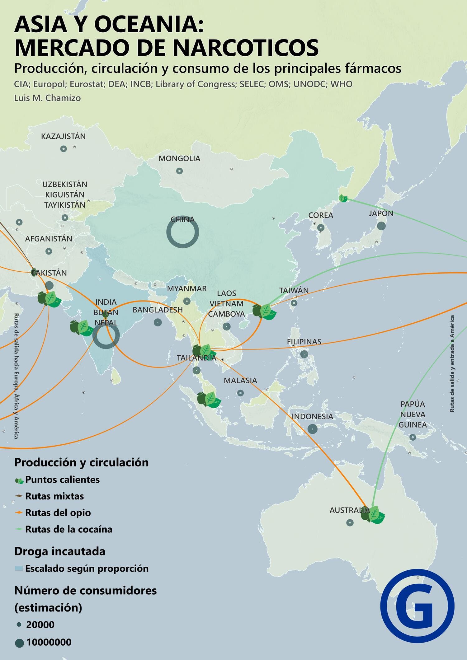 El Mapa De Los Narc Ticos En Asia Ocean A Geopol