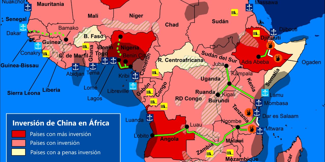 MAPA DE LA INFLUENCIA DE CHINA EN ÁFRICA