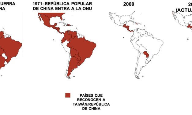 PAÍSES EN AMÉRICA LATINA QUE HAN RECONOCIDO A TAIWÁN EN DIFERENTES ÉPOCAS