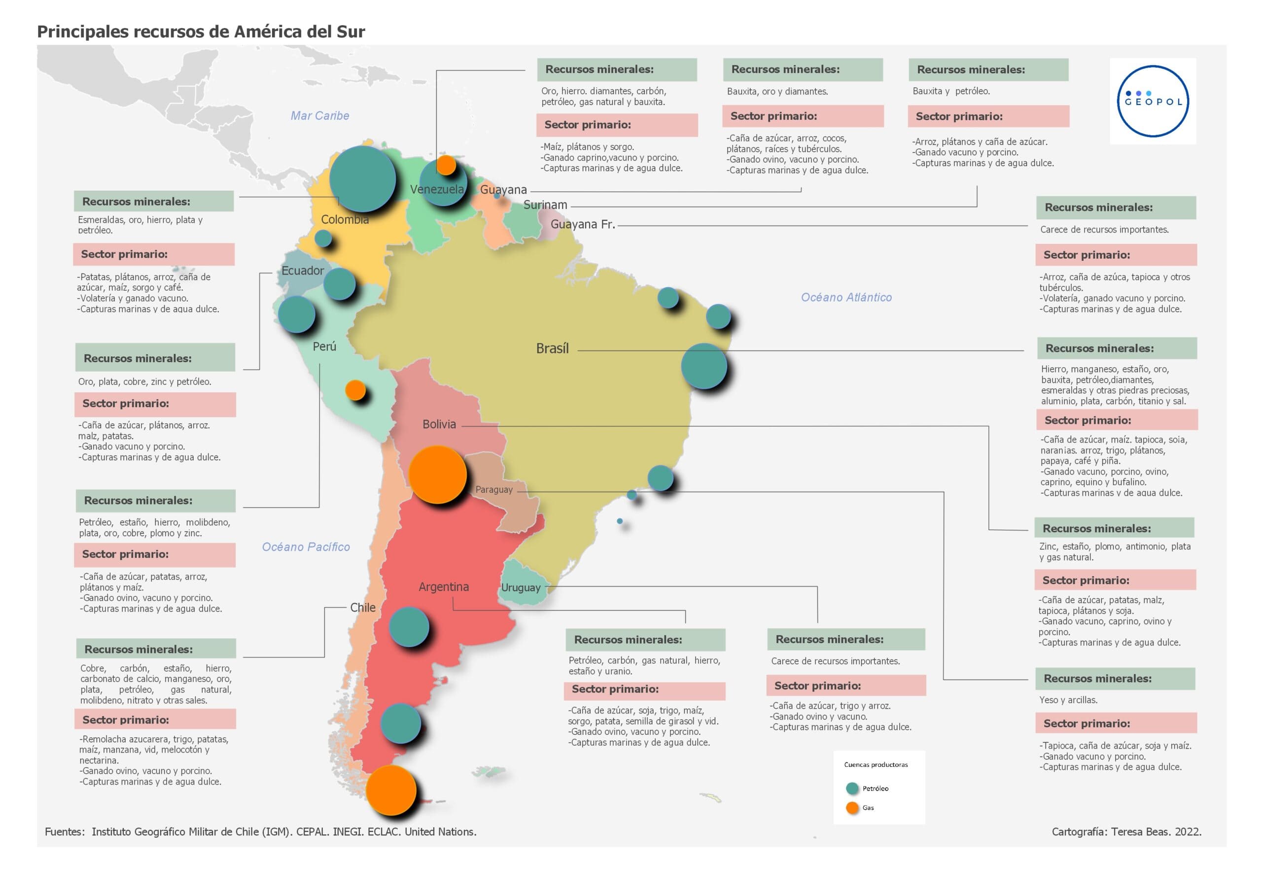 mapa de recursos naturales