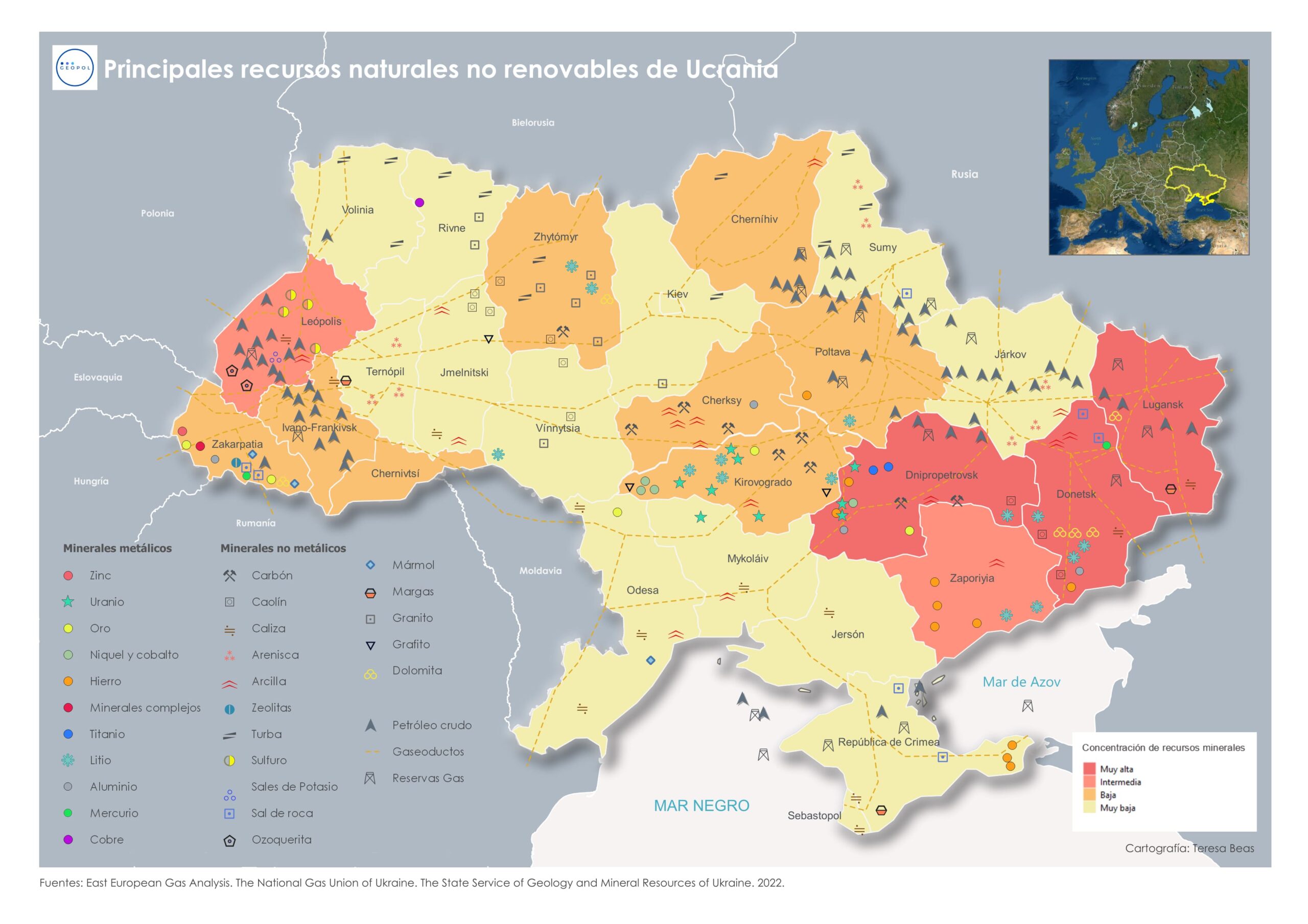 EL MAPA DE LOS RECURSOS ESTRATÉGICOS DE UCRANIA - Geopol 21