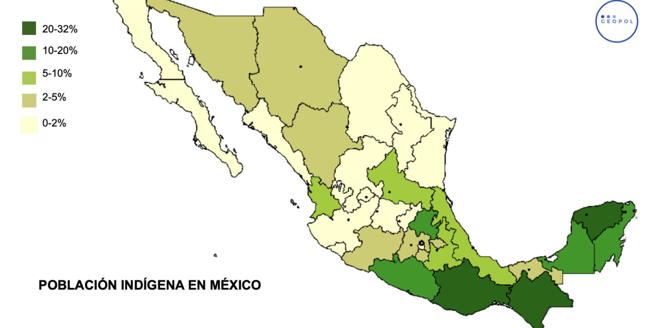 MAPA DE LA POBLACIÓN INDÍGENA EN MÉXICO